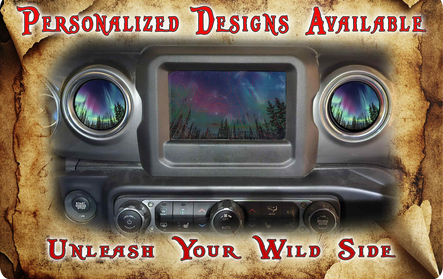 Steering wheel decal Aurora borealis 142