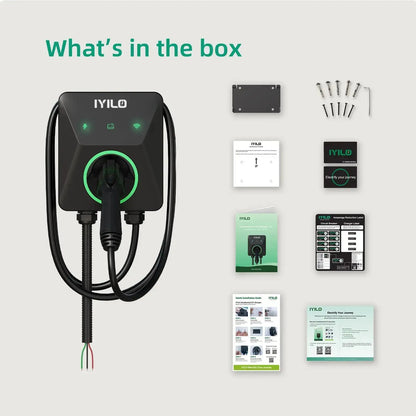 IYILO Level 2 EV Charger J1772 Wall-mounted Hardwired - 48A