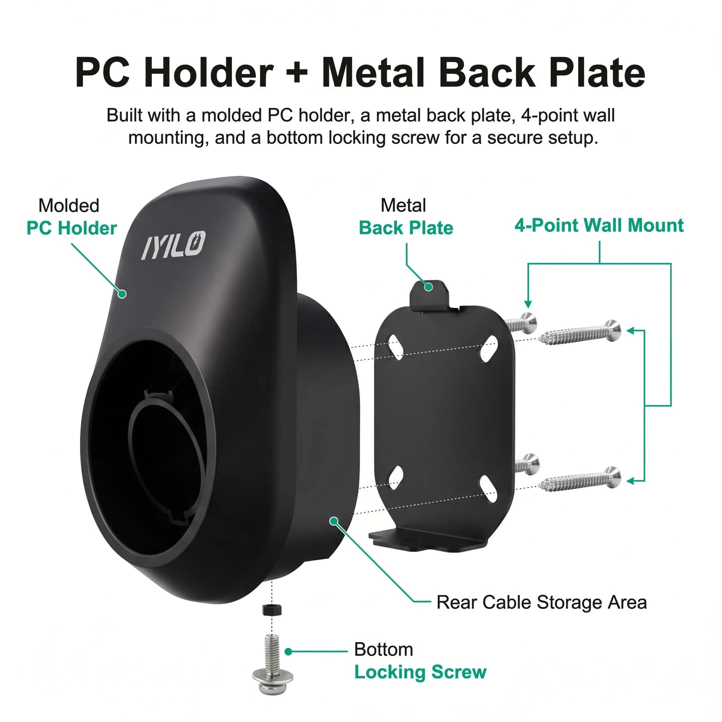 IYILO J1772 EV Charger Connector Holster