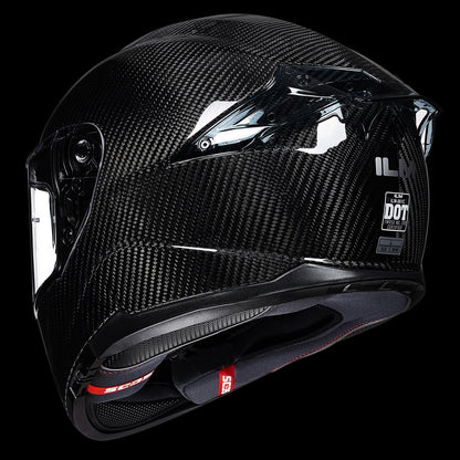 ILM Full Face Motorcycle Carbon Fiber Helmet Model 861C