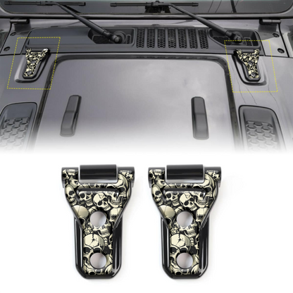 Skulls hood hinge overlay decals 5