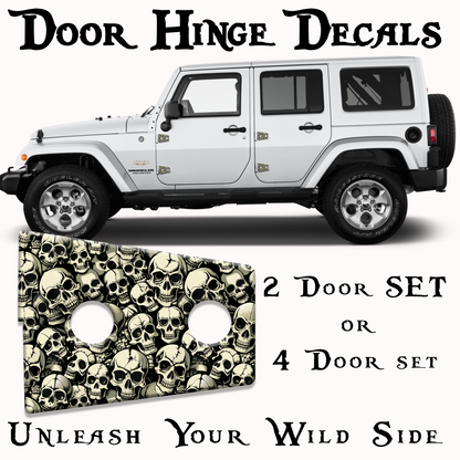 Skulls Door hinge decals 5