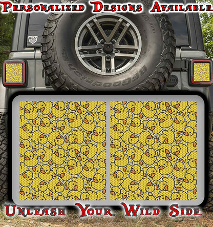 Yellow ducks Taillight cover decal 5