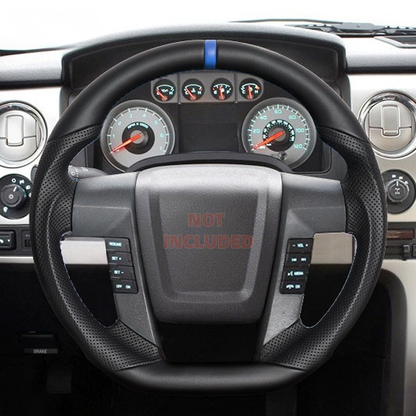 Premium Full Leather Steering Wheel for Ford F-150 & Raptor 2009-2014