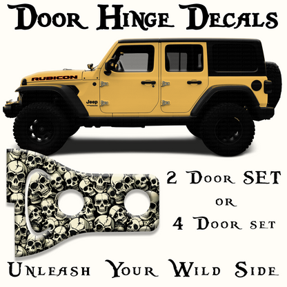 Skulls Door hinge decals 5