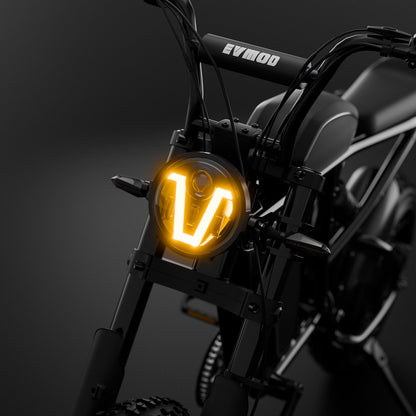 V-Shaped LED Headlight Kit | Fits Super73 / E-Bikes | 12V Power Supply