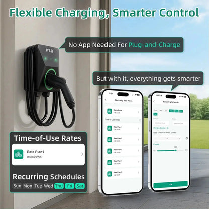 IYILO Pro Level 2 EV Charger J1772 Hardwired with energy meter - 48A