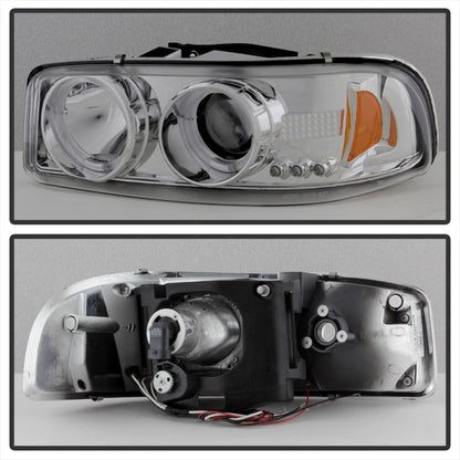 Spyder GMC Sierra 1500/2500/3500 99-06 Projector Headlights LED Halo LED Chrome PRO-YD-CDE00-HL-C 5009364