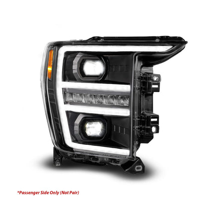 ANZO 21-23 Ford F150 LED Projector Headlight w/Switchback+Sequential - Black (Passenger Side Only) 111594-R