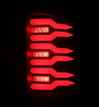 AlphaRex 07-14 Chevrolet Silverado 1500/2500HD/3500HD Luxx-Series LED Tail Lights Blk w/Smoked Lens 620080 *Discontinued