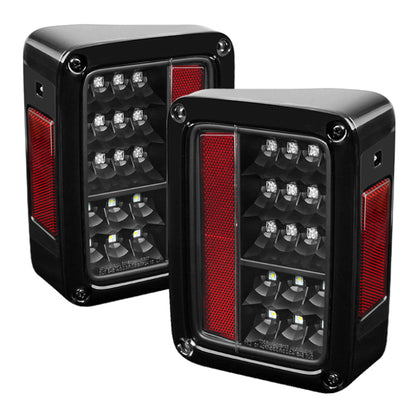Spyder Jeep Wrangler 07-15 LED Tail Lights Black ALT-YD-JWA07-LED-BK 5070395