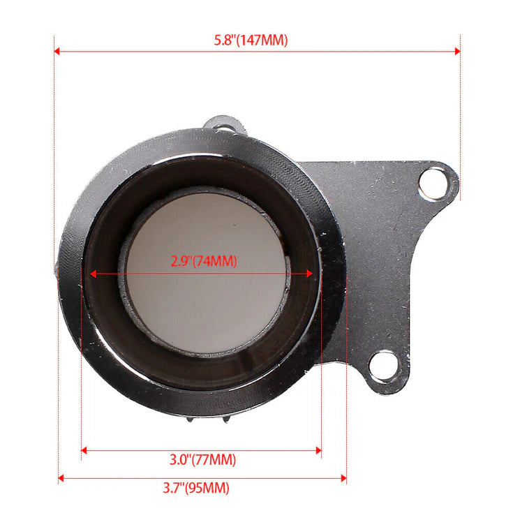 BULL BOOST 5-Bolt to 3" (76mm) V-Band Turbo Flange Adapter – T3/T4