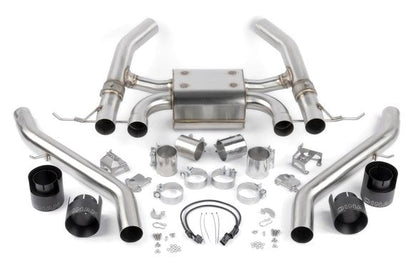 Dinan Valved Axle-Back Exhaust - 2021-2025 BMW M3/M4 Stainless Steel - Black Tips - G80/G82/G83