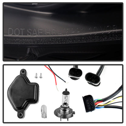 Spyder BMW E46 3-Series 02-05 4DR Projector Headlights 1PC LED Halo Blk PRO-YD-BMWE4602-4D-AM-BK 5042415