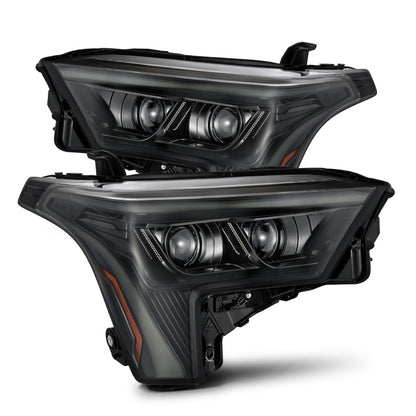 AlphaRex 22-23 Toyota Tundra LUXX-Series Headlights Alpha-Black w/Amber DRL - Req 810029 OR 810030 880873 *Discontinued