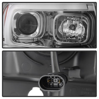 Spyder 99-04 Jeep Grand Cherokee Projector Headlights - Light Bar DRL LED - Chrome 5085214
