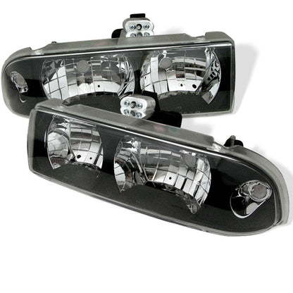 Spyder Chevy S10 98-04/Chevy Blazer 98-05 Crystal Headlights Black HD-YD-CS1098-BK 5012425