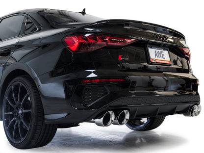 AWE Tuning AWE 22-24 Audi 8Y S3 Track Edition Exhaust  - Chrome Silver Tips 3020-42897