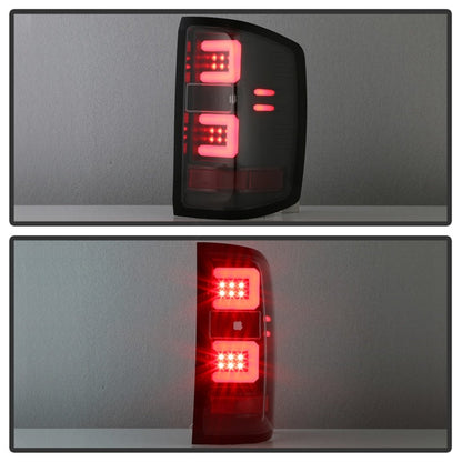 Spyder 16-18 Chevy Silverado Light Bar LED Tail Lights - All Black ALT-YD-CS16-LED-B 5085863