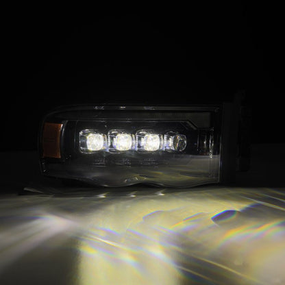 AlphaRex 02-05 Dodge Ram 1500 NOVA LED Proj Headlights Alpha Black w/Activ Light/Seq Signal 880566 *Discontinued