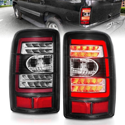 ANZO 2000-2006 Chevrolet Tahoe LED Tail Lights w/ Clear Lens Black Housing 311362