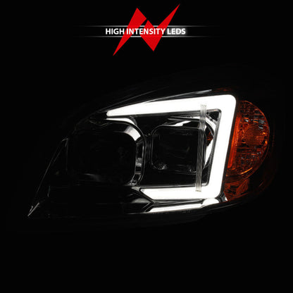 ANZO 05-10 Chevrolet Cobalt / 07-10 Pontiac G5 LED Projector Headlights Black Housing 121576