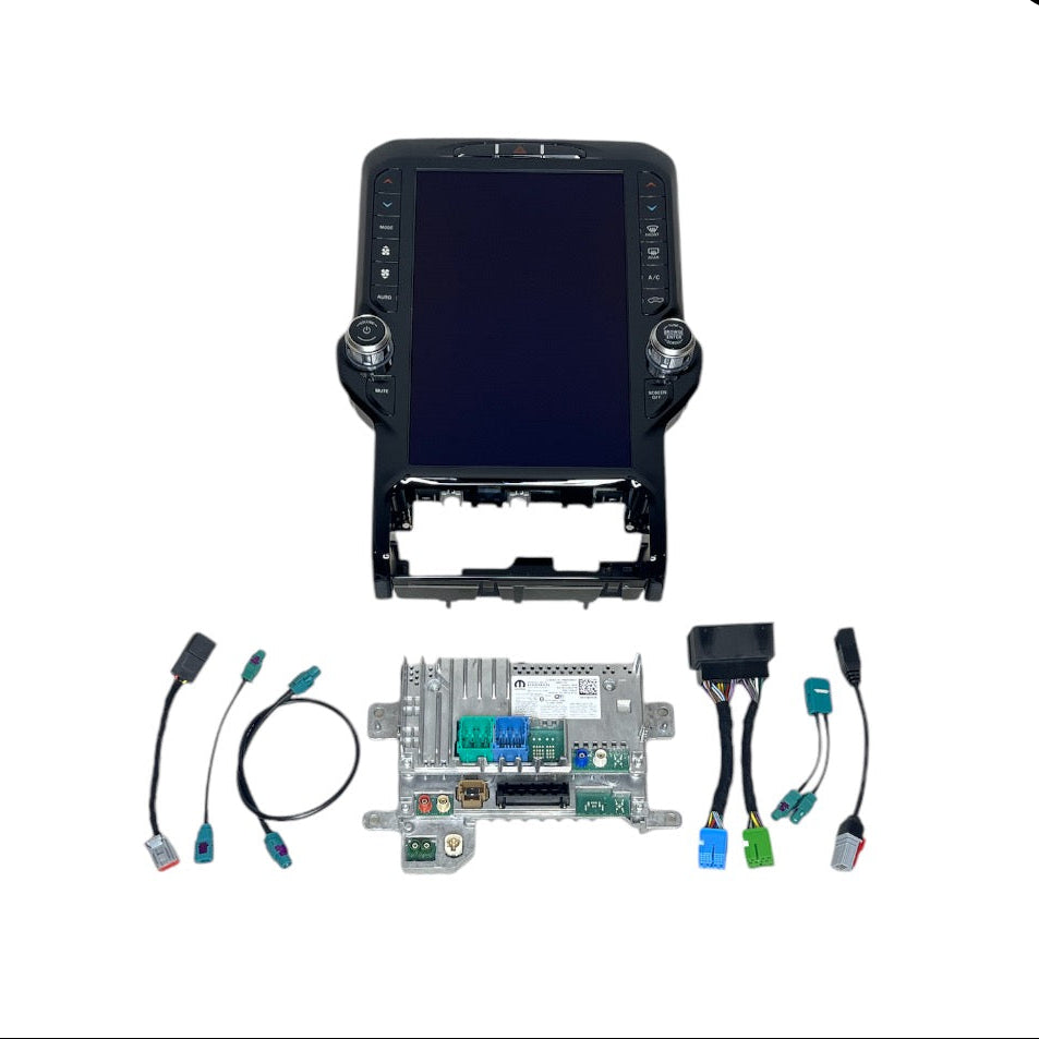 2019–2024 Ram 2500/3500 Uconnect 5 12-Inch Screen Upgrade Kit UBQ – Wireless Apple CarPlay & Android Auto