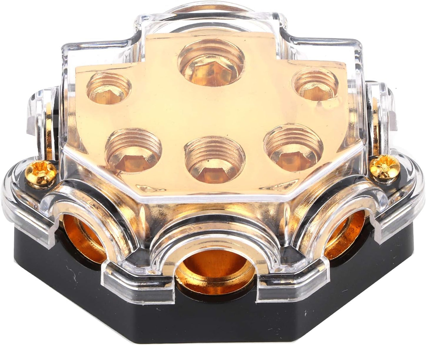 5 Way Power/Ground Distribution Block 0 AWG In, 2/4/8 AWG Out