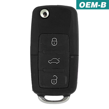 Volkswagen 2005-2010 OEM 4 Button Flip Key Remote NBG92596263 / 1K0 959 753 H
