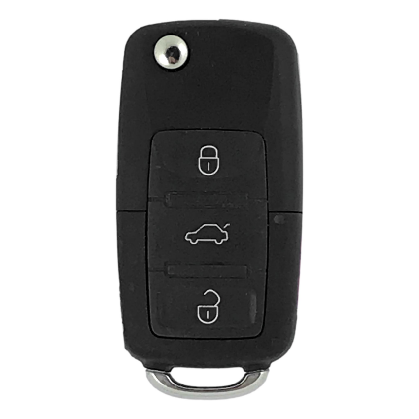 Volkswagen 2005-2010 OEM 4 Button Flip Key Remote NBG92596263 / 1K0 959 753 P