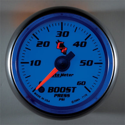 Autometer 2-1/16in C2/S Boost Gauge 60psi ATM7170