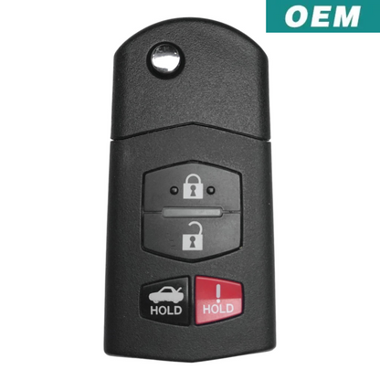 Mazda 2006-2015 OEM 4 Button Flip Key Remote BGBX1T478SKE125-01