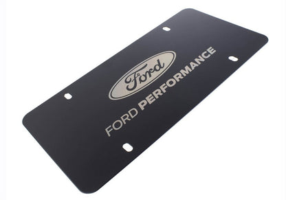 Ford Racing Black Stainless Steel Marque Plate M-1828-LB
