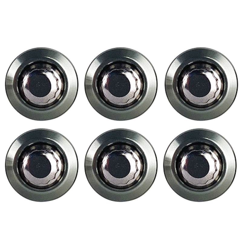 BLOX Racing New Fender Washers Kit M6 12pt - 6pc Large Diameter Gun Metal BXAC-00311-GM