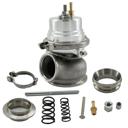 BULL BOOST PERFORMANCE Universal External 12PSI Stubby 60mm Turbo Wastegate V-Band WG w/Springs