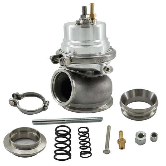 BULL BOOST PERFORMANCE Universal External 12PSI Stubby 60mm Turbo Wastegate V-Band WG w/Springs