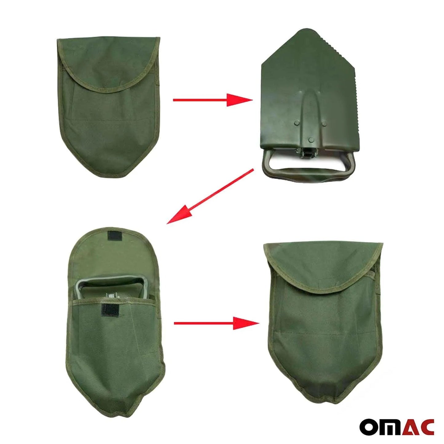 Car Portable Military Folding Camping Garden Shovel with Carrier