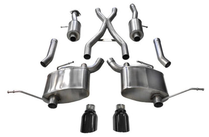 Corsa 11-21 Jeep Grand Cherokee 3.6L 2.5in Dual Rear Exit Sport Exhaust w/ 4.5in Black Tips 14980BLK