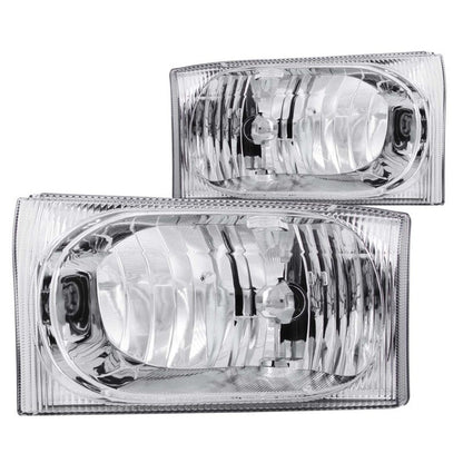 Anzo 2000-2004 Ford Excursion Crystal Headlights Chrome 2pc