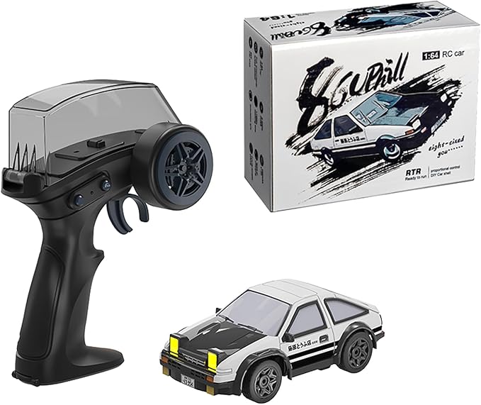 AE86 Mini RC Drift Car 1/64 Scale – 2.4GHz Desktop Drifting Car