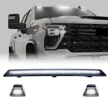 2020-2026+ GMC Sierra HD 2500 Smoked White Amber SCANNING LED Side Markers