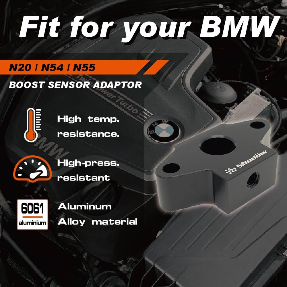 Shadow Turbo Boost Vacuum Sensor Adapter for BMW Boost Gauge tap