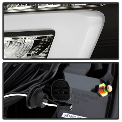 SPYDER 13-16 Audi A4 4DR LED Tail Lights LED Clear Reverse Lights - Black ALT-YD-AA413-SEQ-BK 5087171