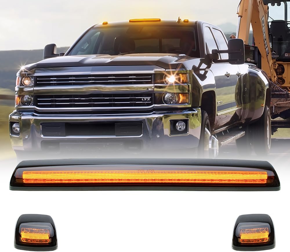 2014-2019 GMC Chevy Sierra Silverado HD Smoked Switchback LED Mirror Lights