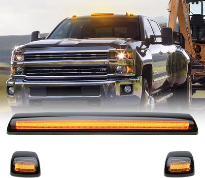2014-2019 GMC Chevy Sierra Silverado HD Smoked Switchback LED Mirror Lights