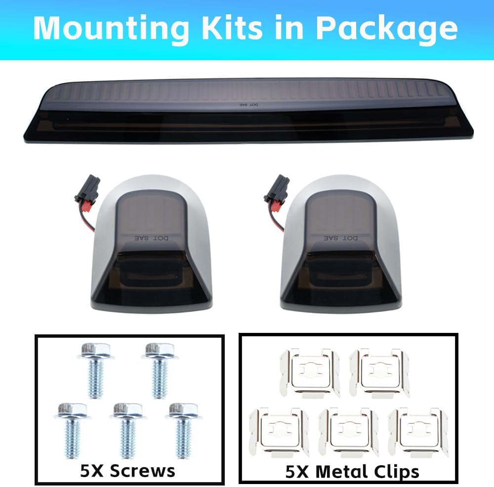 2020-2026+ GMC Chevy Sierra Silverado Smoked Switchback LED Mirror Lights