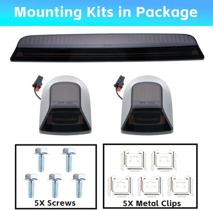 2020-2026+ GMC Sierra HD 2500 Smoked White Amber SCANNING LED Side Markers