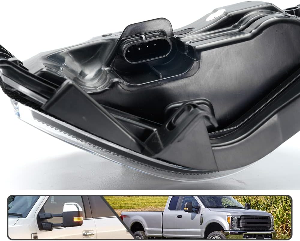2017-2026+ Ford Super Duty F250 Smoked White Amber LED Mirror Lights