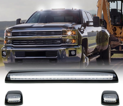 2014-2019 GMC Chevy Sierra Silverado HD Smoked Switchback LED Mirror Lights