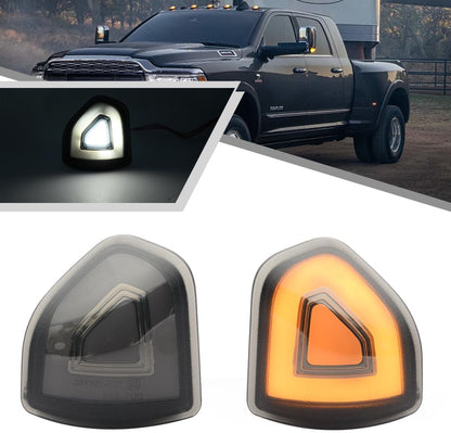 2009-2022 Ram 1500 2500 HD Smoked White Amber LED Tow Mirror Lights